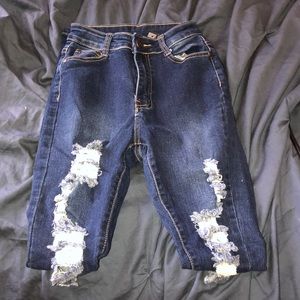 Women’s Fashion Nova Distressed Jeans